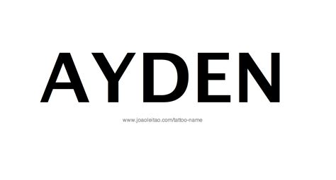 Ayden Name Tattoo Designs