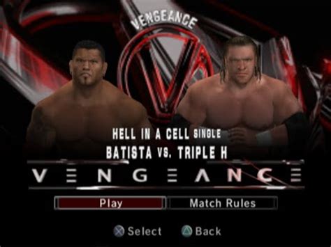 Wwe Batista Vs Triple H Hell In A Cell All Vengeance