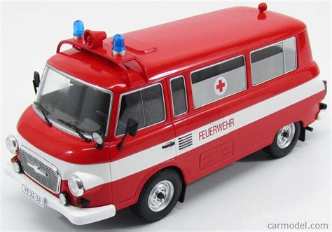 MCG MCG18010 Scala 1 18 BARKAS B1000 AMBULANCE FEUERWEHR 1956 RED WHITE