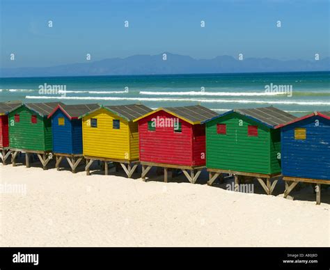 Muizenberg Beach Huts Stock Photo - Alamy