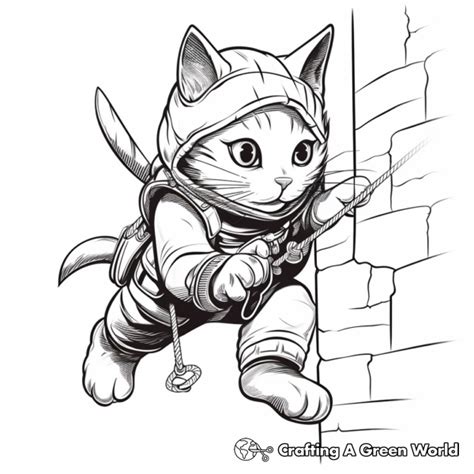 Cat Ninja Coloring Pages Free Printable