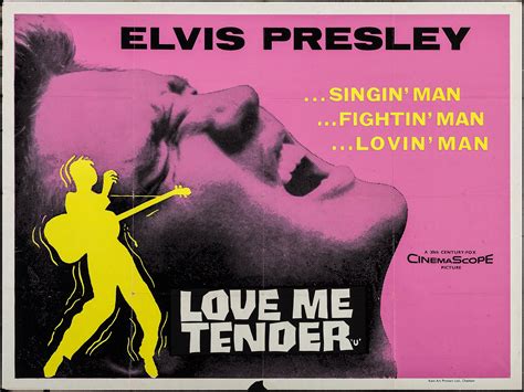 Love Me Tender 20th Century Fox 1956 British Quad 30 X 40 Lot