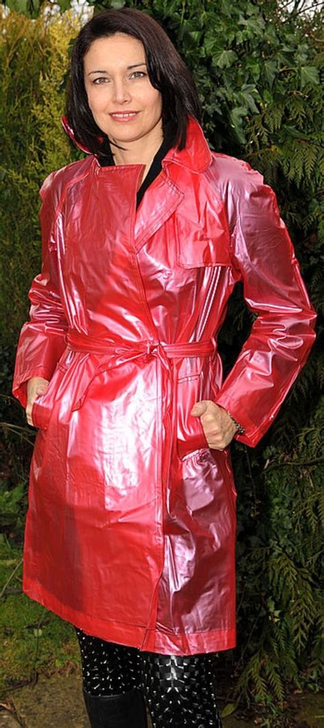 Red Transparent Raincoat