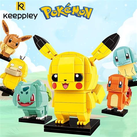 Keeppley Pikachu Eevee Building Blocks Pok Mon Peripherals Charmander