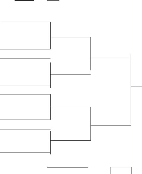 Basketball tournament brackets in Word and Pdf formats