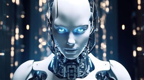 Premium AI Image | Futuristic Android Robot Operating an Advanced ...