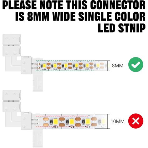 Set Conectori Banda Led Rgb In Forma De L Pini Mm Alb Emag Ro