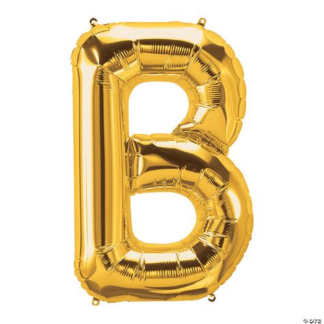 B Gold Letter 34 Mylar Balloon Oriental Trading