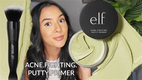 Green Primer Elf Blemish Fighting Putty Primer Review Youtube