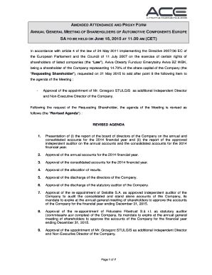 Fillable Online Amended Attendance And Proxy Forms Agm Doc Fax