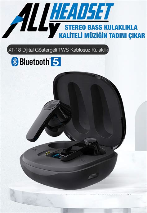 Ally Xt Dijital G Stergeli Tws Kablosuz Bluetooth Kulakl K