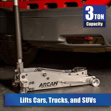 Arcan Ton Quick Rise Aluminum Floor Jack With Dual Pump