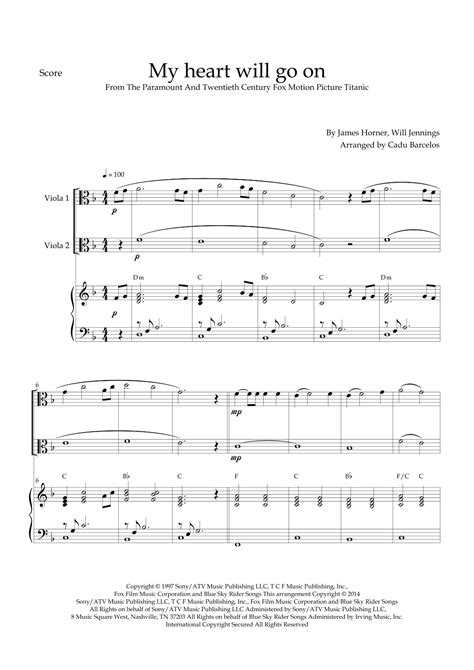 My Heart Will Go On Love Theme From Titanic Arr Cadu Barcelos By Celine Dion Sheet Music