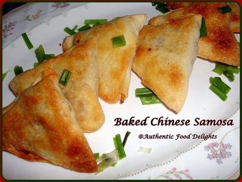 Authentic Food Delights: Baked Chinese Samosa