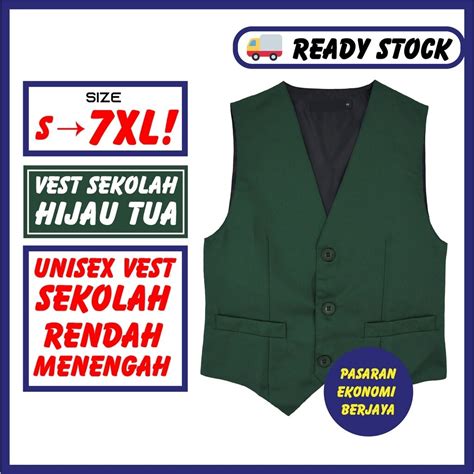 Vest Pengawas Sekolah Plus Size Ready Stock School Vest Student