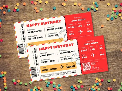 Boarding Pass Template Editable Plane Ticket Printable Birthday T Ideas Birthday Airline