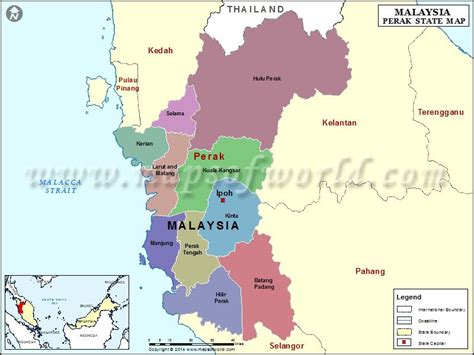 Perak Map, Map of Perak State, Malaysia | Map, Malaysia, Administrative ...