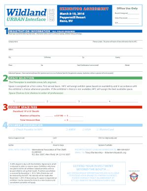 Fillable Online EXHIBITOR AGREEMENT Office Use Only Results Direct