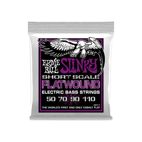 ERNIE BALL 2817 POWER SLINKY FLATWOUND SHORT SCALE BASS STRING SET 55