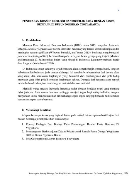 SOLUTION Paper Arsitektur Dalam Pengurangan Resiko Bencana Penerapan