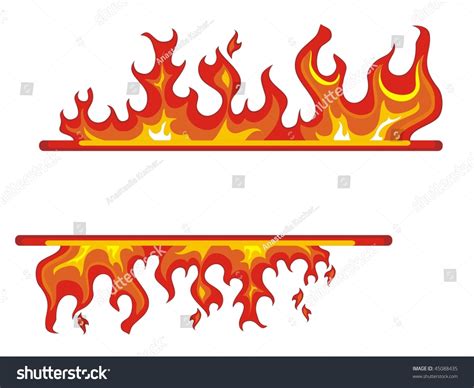 Fire Banner Stock Vector Illustration 45088435 Shutterstock