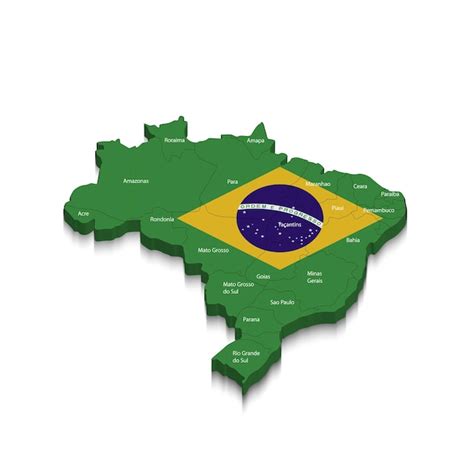 3d Isométrico Mapa Do Bahia Com Bandeira Mapa Da Bahia Mapa Bahia