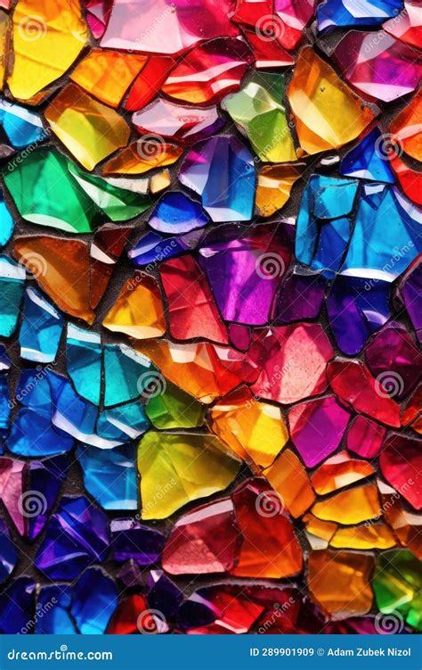 A Colorful Mosaic of Broken Glass Stock Illustration - Illustration of mosaic, colourful: 289901909