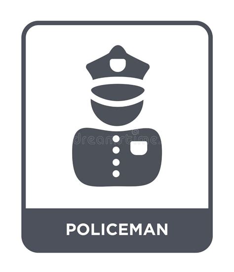 Policeman Icon In Trendy Design Style Policeman Icon Isolated On White