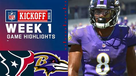 Texans Vs Ravens Week 1 Madden 23 Simulation Highlights Madden 24