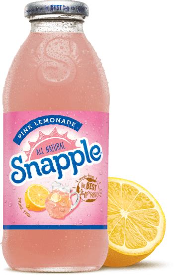 Download Pink Lemonade Snapple Bottlewith Lemon Slice