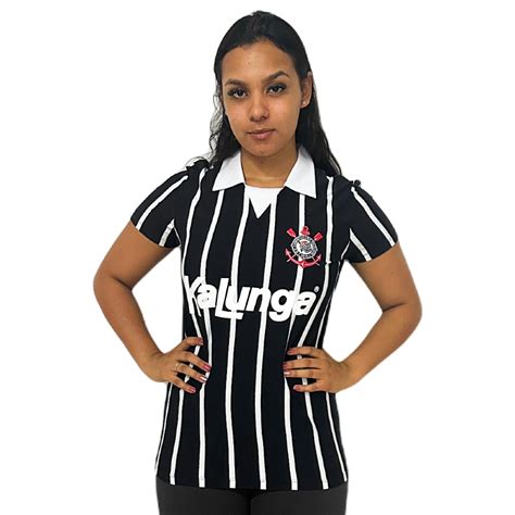 Camisa Corinthians Retr Kalunga Feminina Camisa Retr Mais