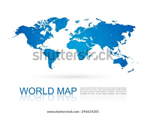 Polygonal World Mapvector Stock Vector Royalty Free 296614205