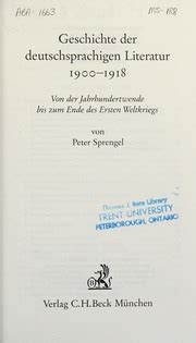 Geschichte Der Deutschsprachigen Literatur Von Der