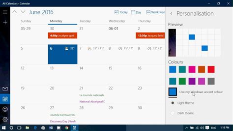 tips and trips How to Personalize the Windows 10 calendar app colors ...