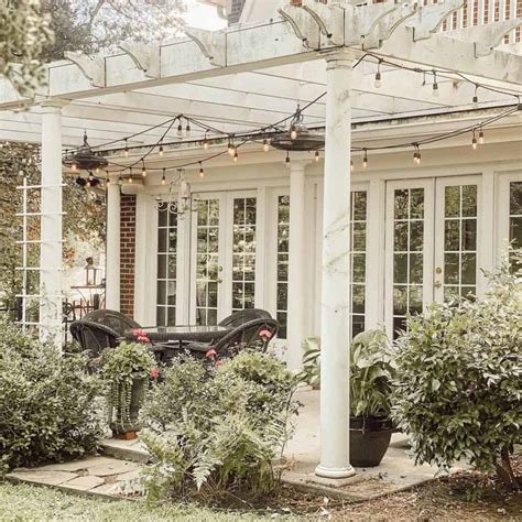 Elegant Backyard Pergola With String Lights - Soul & Lane