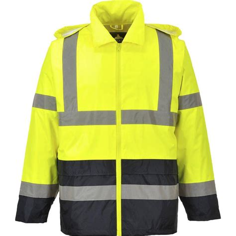 Veste De Pluie Haute Visibilit Portwest Bicolore H Jaune Noir Xl