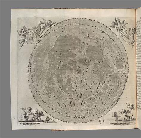 Johannes Hevelius Lunar Map In Selenography Or The Description Of