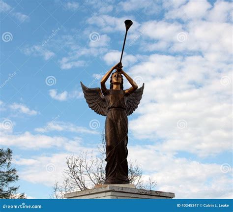 Angel Gabriel Preparing To Blow Her Horn Stock Image Image Of