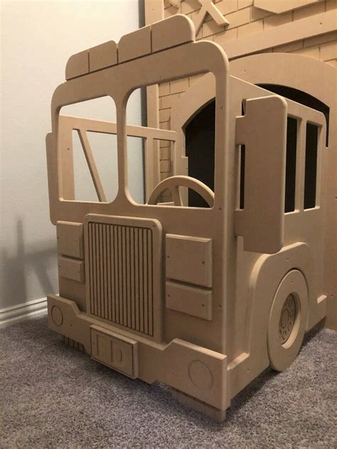 Kids Fire Station bed Fire truck bed Bunk bed with slide | Etsy