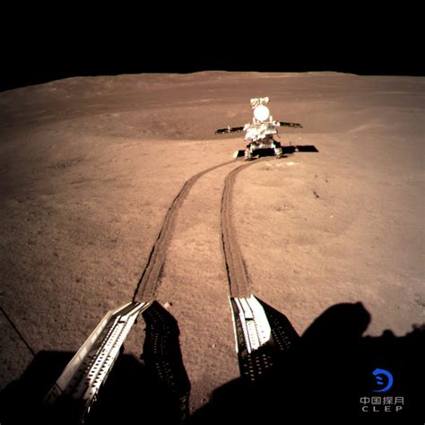 Photos China Lunar Rover Leaves Tracks On Far Side Of The Moon