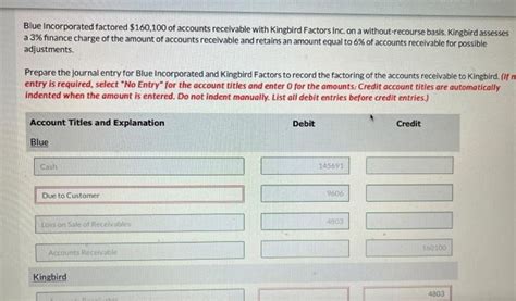 Solved Thank You Blue Incorporated Factored 160 10