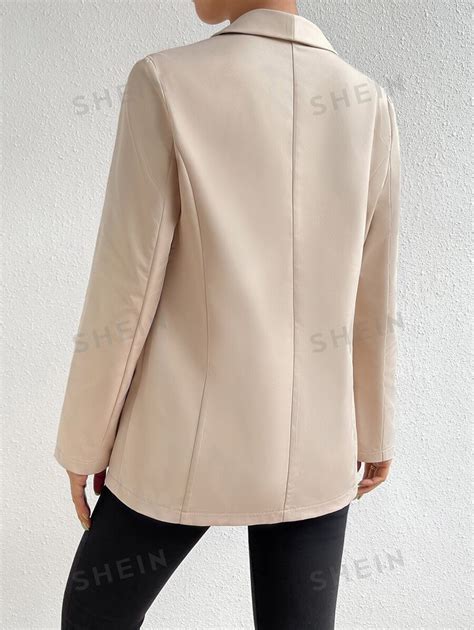 SHEIN Privé Shawl Collar Single Button Blazer SHEIN UK