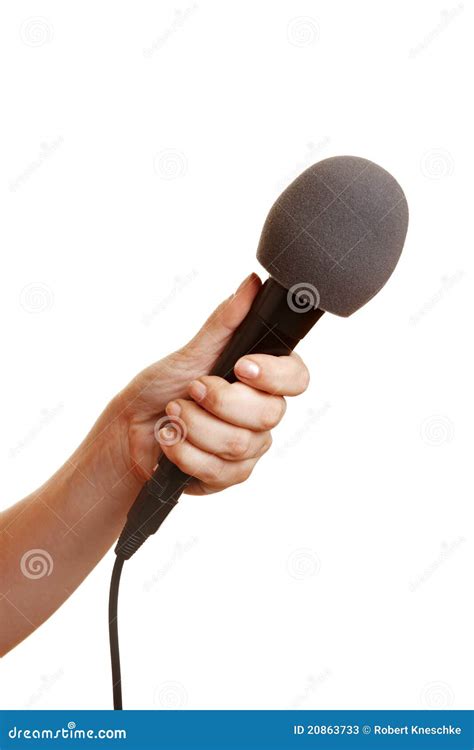 Hand Holding Microphone Stock Photos Image 20863733