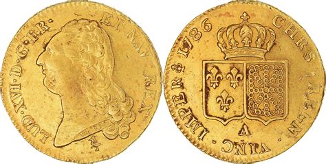 France 2 Louis D Or 1786 A Coin Louis XVI Paris Gold KM 592 1 EF 40