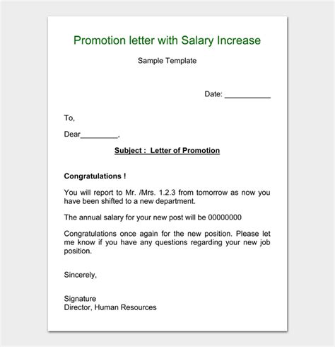 Letter Of Salary Increase To Employee Template Onvacationswall