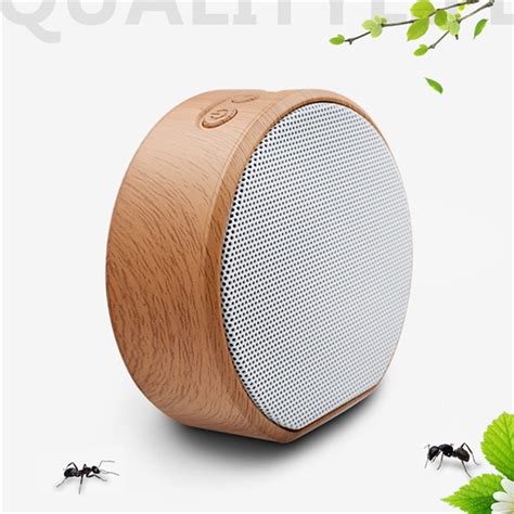 Portable Bluetooth Speaker Wood Grain MP3 Wireless Speakers Player PC ...