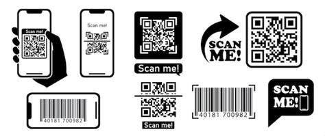 Scannen Sie Das Flache QR Code Symbol Mit Dem Telefon QR Code