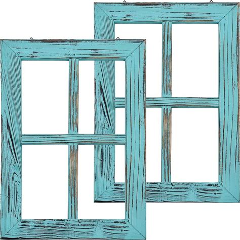 Rustic Turquoise Window Frames