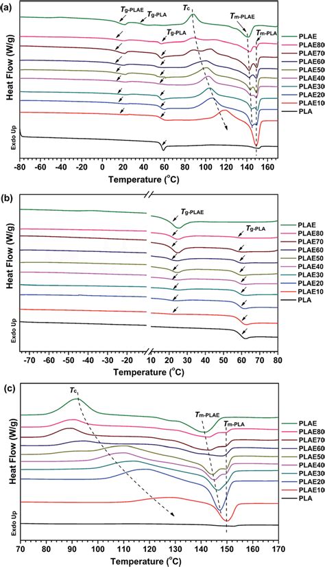 Dsc Thermograms Of A The First Scan Of Plaplae Blends B The Download Scientific Diagram