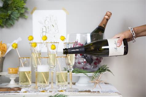 How to Setup a Holiday Bubbly Bar - Camille Styles